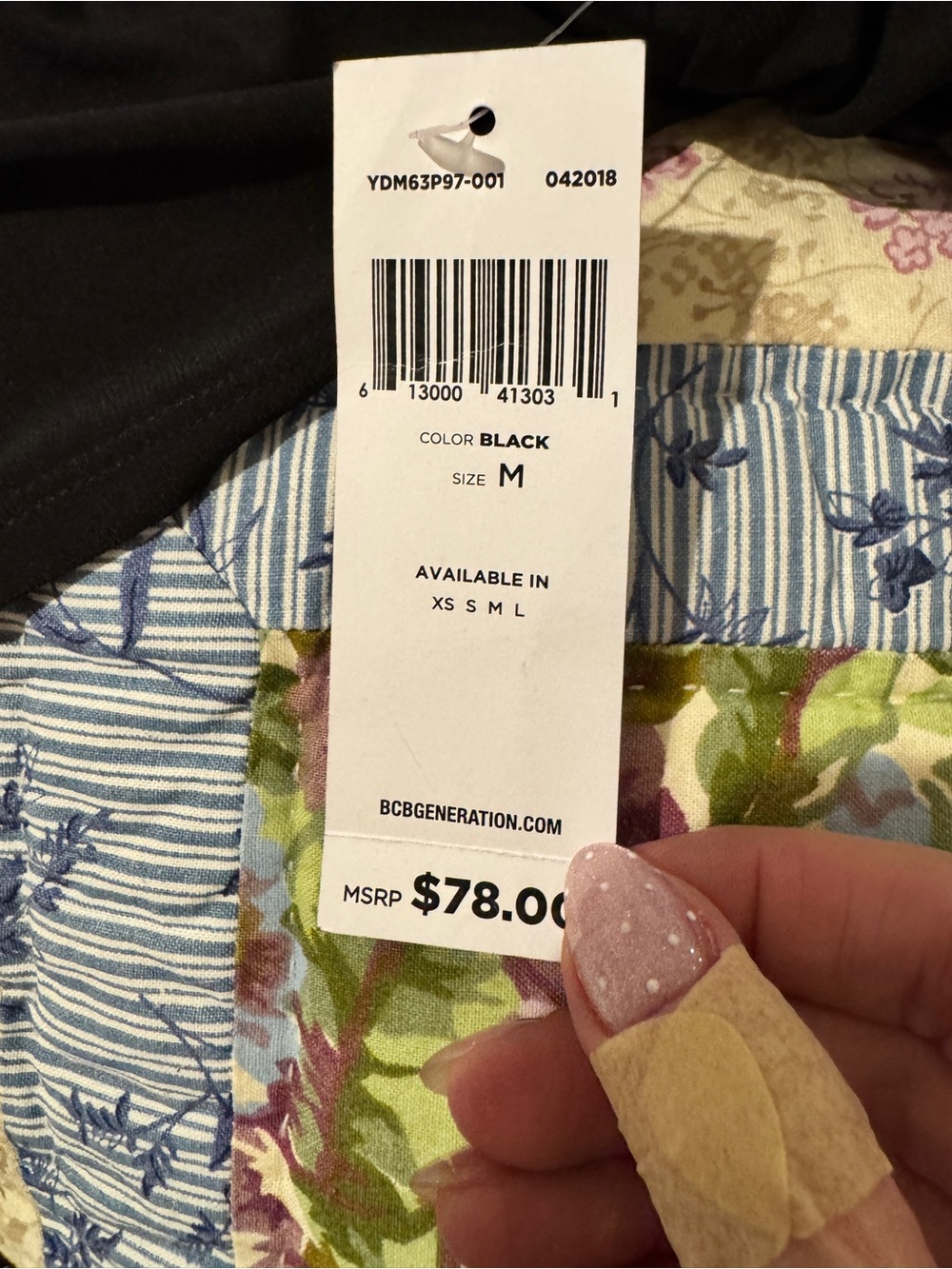 BCBGeneration Black Draped Midi Dress - Picture 5 of 5
